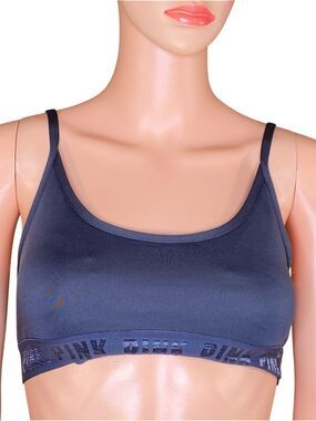 PINK Victoria's Secret Sports Bra Gray Seamless Size Small
